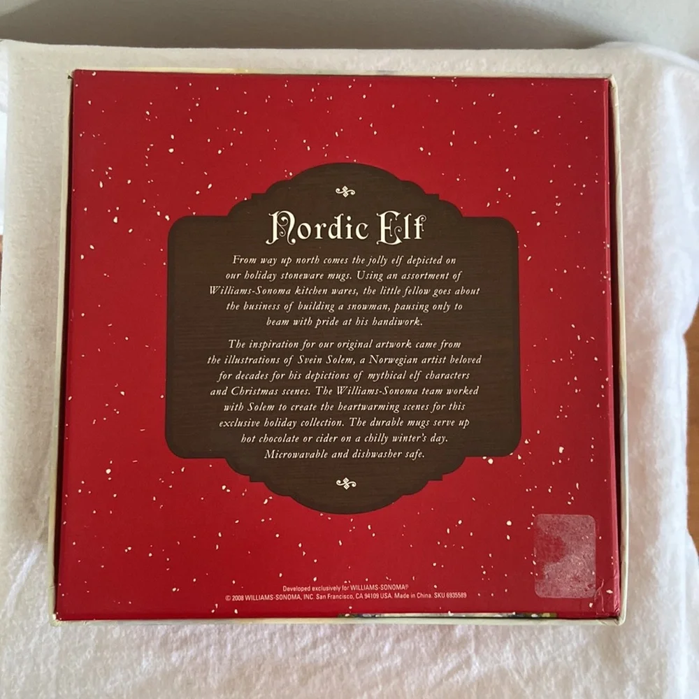 Williams Sonoma Set of Four Nordic Elf Mugs